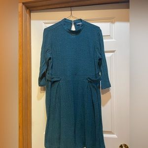 Retro look ModCloth teal size 2x above the knee knit dress